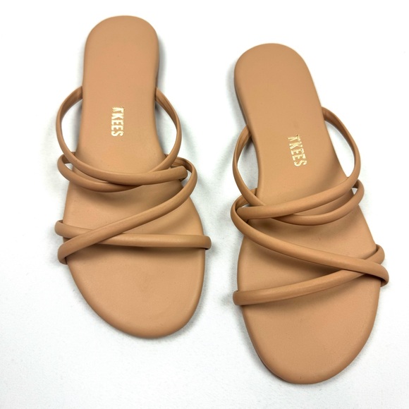 NWOB TKEES Sloane Strappy Slide Sandals in Pout Nude - Picture 3 of 8